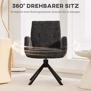 Polstersessel modern drehbar belastbar bis 120kg schwarz
