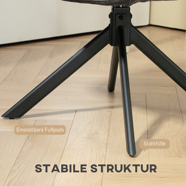 Polstersessel modern drehbar belastbar bis 120kg schwarz
