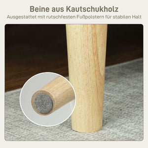 Polstersofa 2-Sitzer für Wohnzimmer und Schlafzimmer cremeweiss