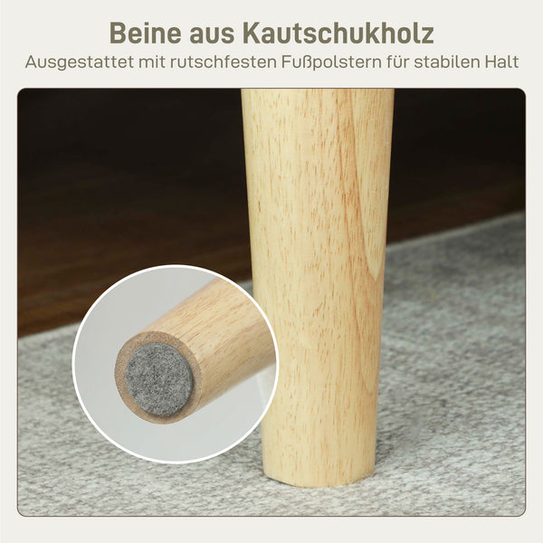 Polstersofa 2-Sitzer für Wohnzimmer und Schlafzimmer cremeweiss