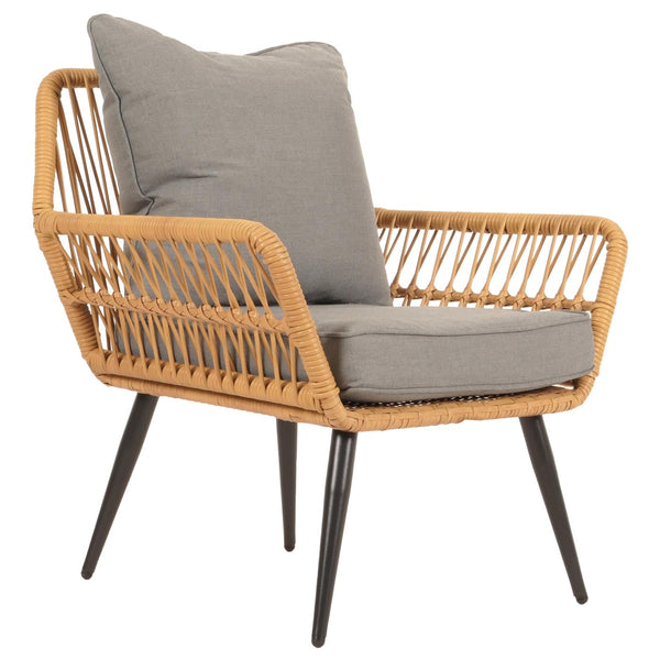 Poly-Rattan Garnitur Balkon-Set Sitzgruppe Beistelltisch dunkelgrau
