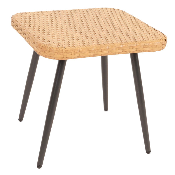 Poly-Rattan Garnitur Balkon-Set Sitzgruppe Beistelltisch hellgrau