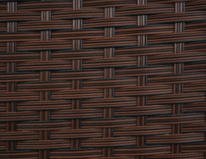 Poly-Rattan Gartenbank Halden braun meliert Kissen schwarz