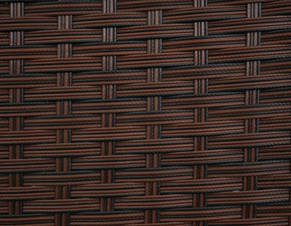 Poly-Rattan Gartenbank Halden braun meliert Kissen schwarz
