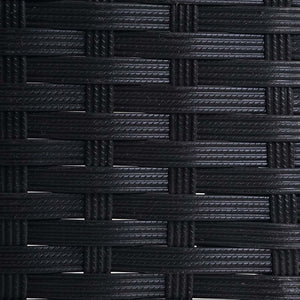 Poly-Rattan Gartenbank Halden schwarz Kissen terracotta