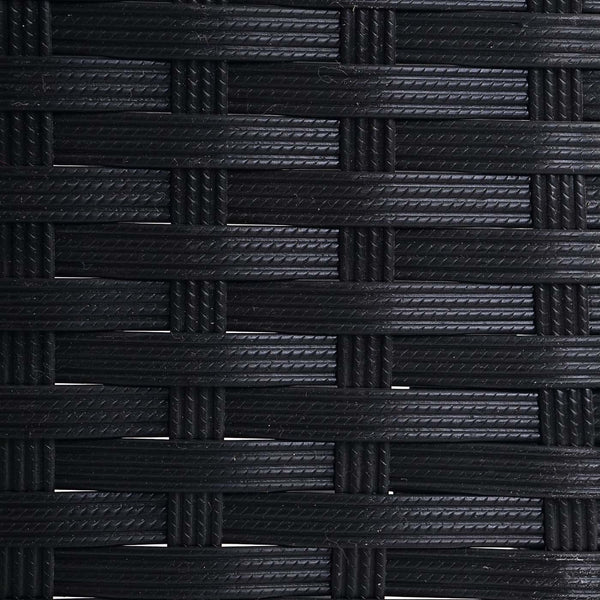 Poly-Rattan Gartenbank Halden schwarz Kissen terracotta