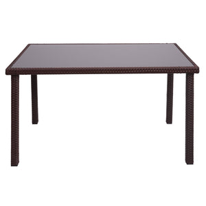 Poly-Rattan Gartentisch Balkontisch 120x75cm braun