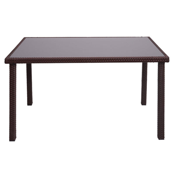 Poly-Rattan Gartentisch Balkontisch 120x75cm braun