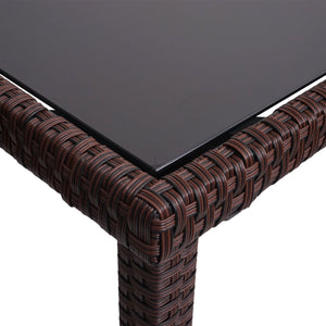 Poly-Rattan Gartentisch Balkontisch 120x75cm braun