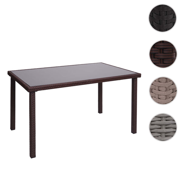 Poly-Rattan Gartentisch Balkontisch 120x75cm braun