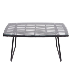 Polyrattan Garten Sitzgruppe Sofa Set ohne Dekokissen anthrazit