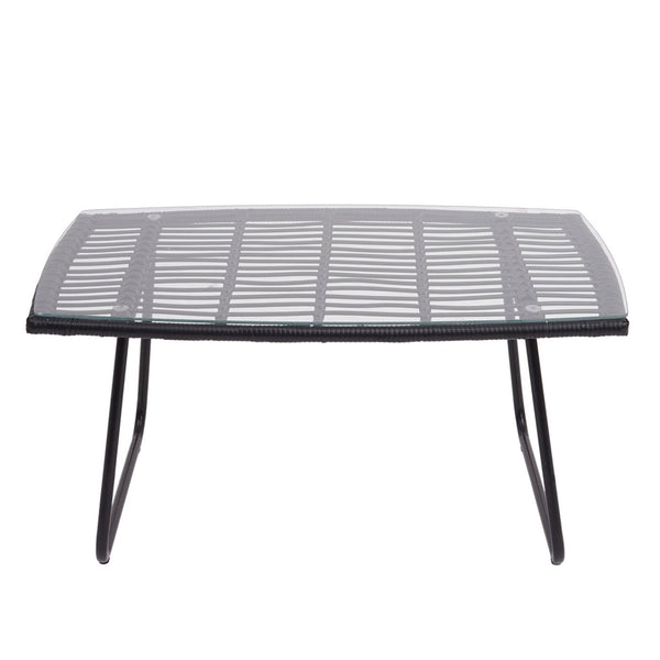 Polyrattan Garten Sitzgruppe Sofa Set ohne Dekokissen anthrazit