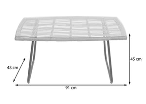 Polyrattan Garten Sitzgruppe Sofa Set ohne Dekokissen anthrazit