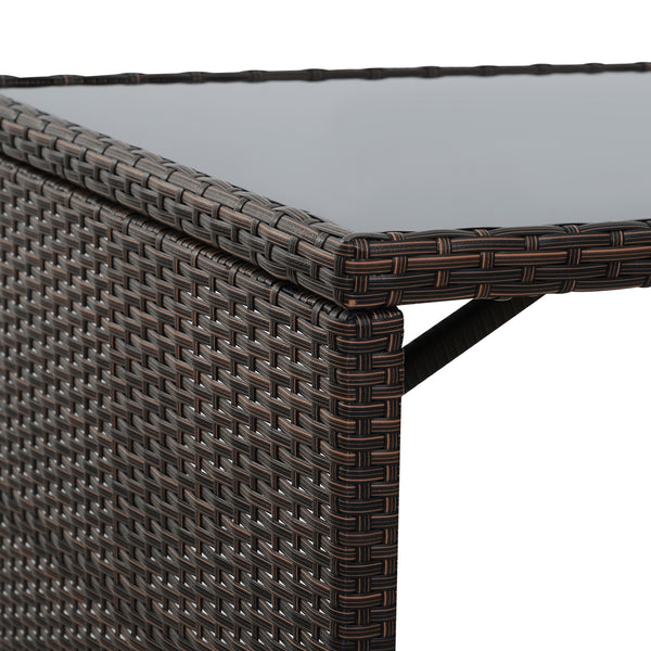 Polyrattan Gartenmöbel Set wetterfest für 4 Personen mit Tisch