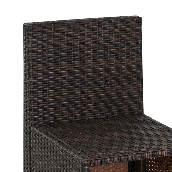 Polyrattan Gartenmöbel Set wetterfest für 4 Personen mit Tisch