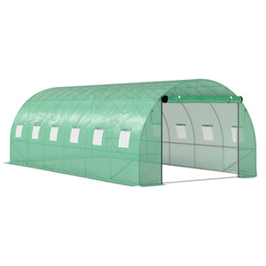 Polytunnel Gewächshaus begehbar mit Rolltür und Stahlrahmen