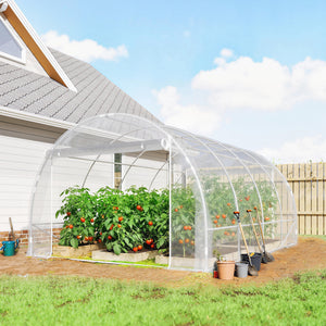 Polytunnel Gewächshaus begehbar UV-beständig transparent