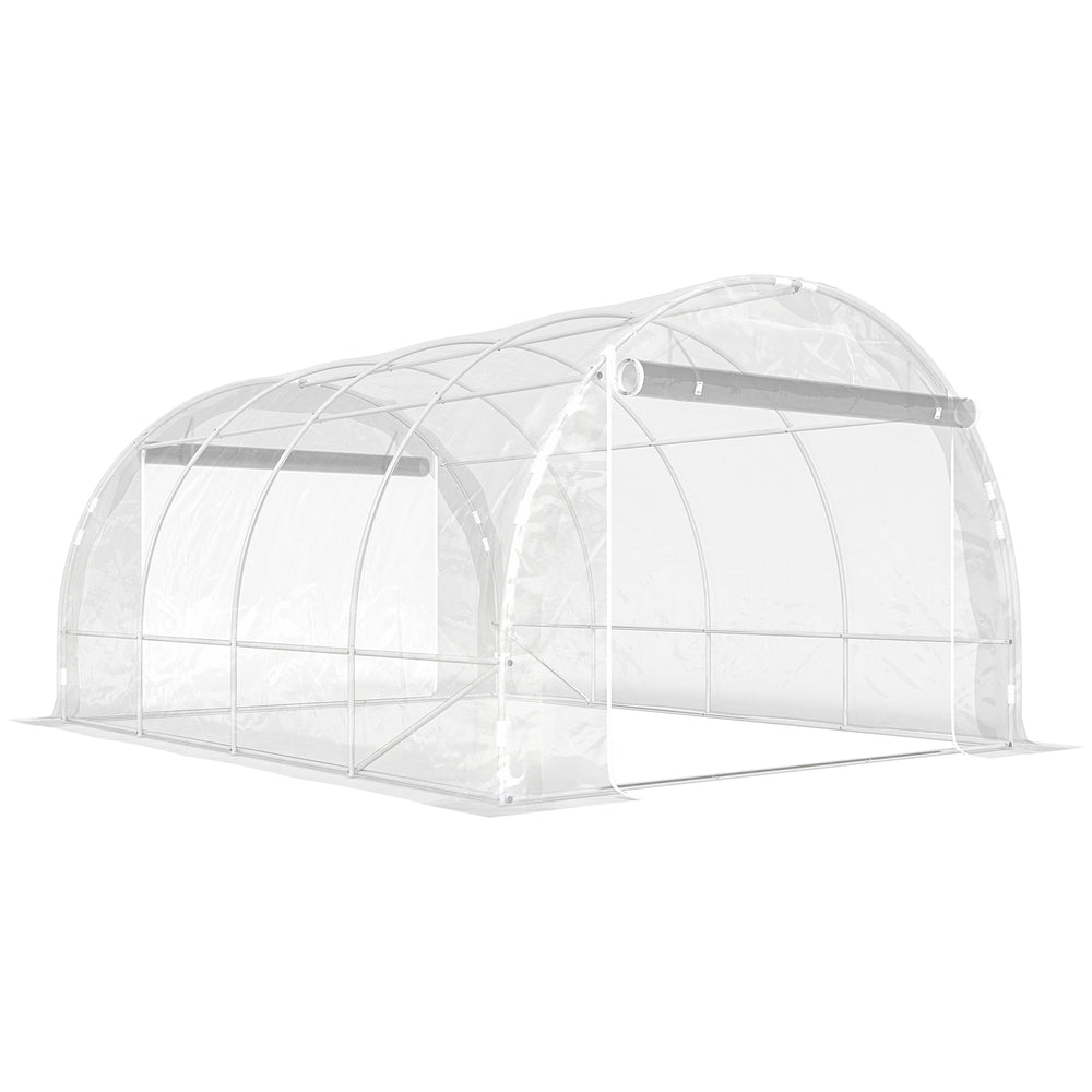 Polytunnel Gewächshaus begehbar UV-beständig transparent