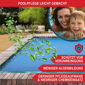 Pool Solarplane 600x400cm wärmespeichernd & zuschneidbar
