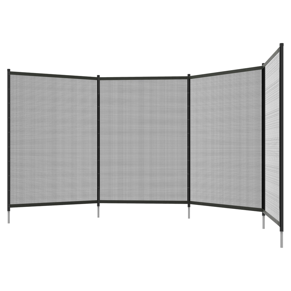 Poolzaun Sicherheitszaun für Kinder 365x126cm Aluminium schwarz
