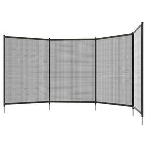 Poolzaun Sicherheitszaun für Kinder 365x126cm Aluminium schwarz