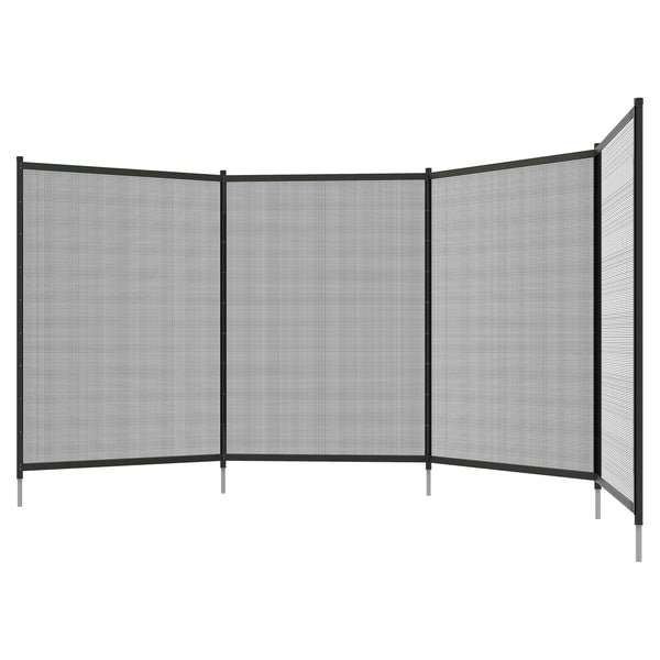 Poolzaun Sicherheitszaun für Kinder 365x126cm Aluminium schwarz