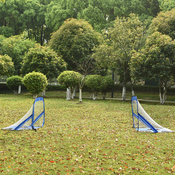Pop-Up Fussballtore 2er Set faltbar 123x80x80cm Blau