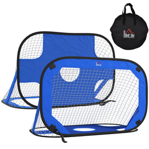 Pop-Up Fussballtore 2er Set faltbar 123x80x80cm Blau