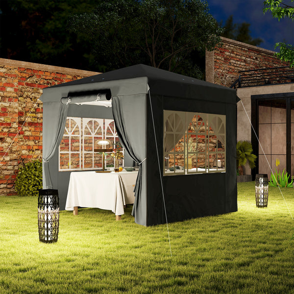 Pavillon Pop-up Gartenzelt mit Seitenwänden UPF50 2,5x2,5m