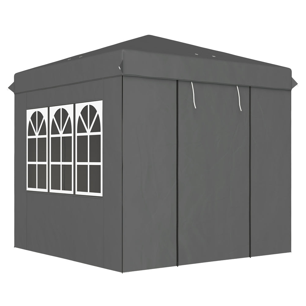 Pavillon Pop-up Gartenzelt mit Seitenwänden UPF50 2,5x2,5m