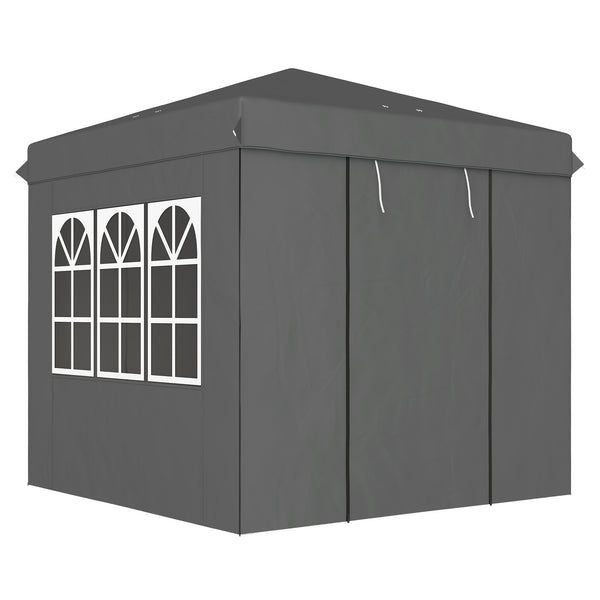 Pavillon Pop-up Gartenzelt mit Seitenwänden UPF50 2,5x2,5m