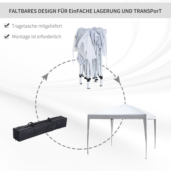 Pop-Up Pavillon 295x295m mit UV-Schutz Weiss
