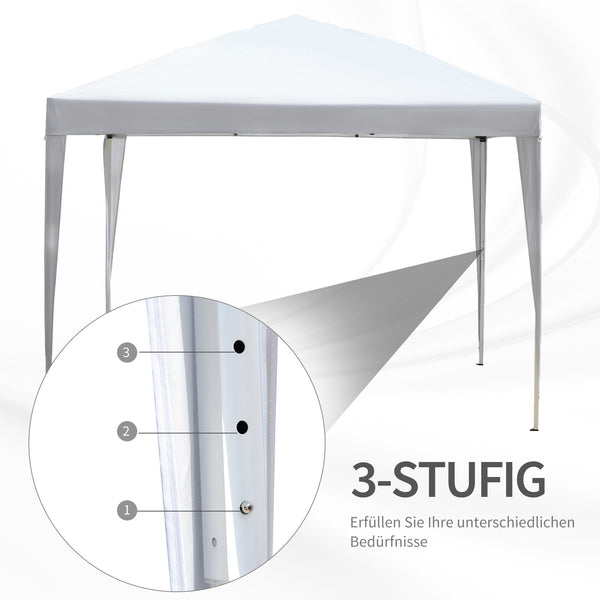 Pop-Up Pavillon 295x295m mit UV-Schutz Weiss