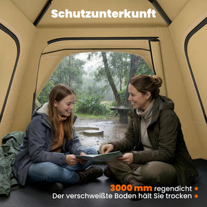 Pop-Up-Zelt Kuppelzelt wasserdicht für 2-3 Personen mit Fenstern