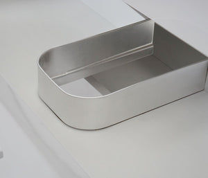 Premium Waschbecken mit Unterschrank hochglanz 90cm grau