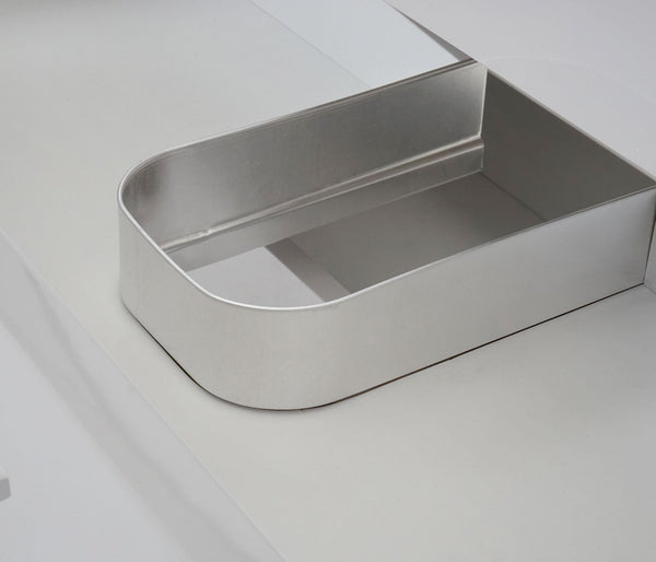 Premium Waschbecken mit Unterschrank hochglanz 90cm grau