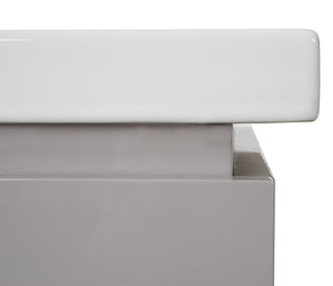 Premium Waschbecken mit Unterschrank hochglanz 90cm grau