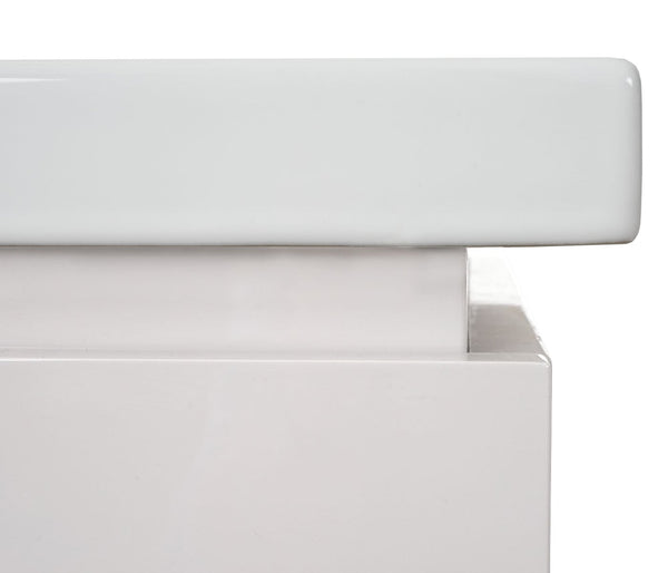 Premium Waschbecken mit Unterschrank hochglanz 90cm weiss