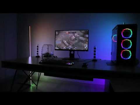 LED RGB Stehlampe LIORA schwarz