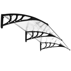Pultvordach für Haustür aus Polycarbonat & Aluminium transparent