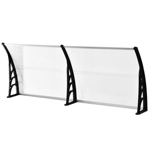 Pultvordach für Haustür aus Polycarbonat & Aluminium transparent