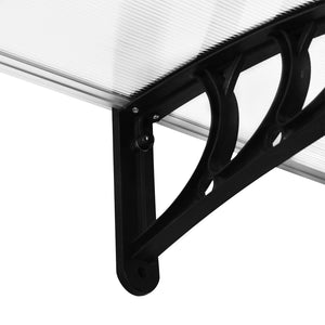 Pultvordach für Haustür aus Polycarbonat & Aluminium transparent