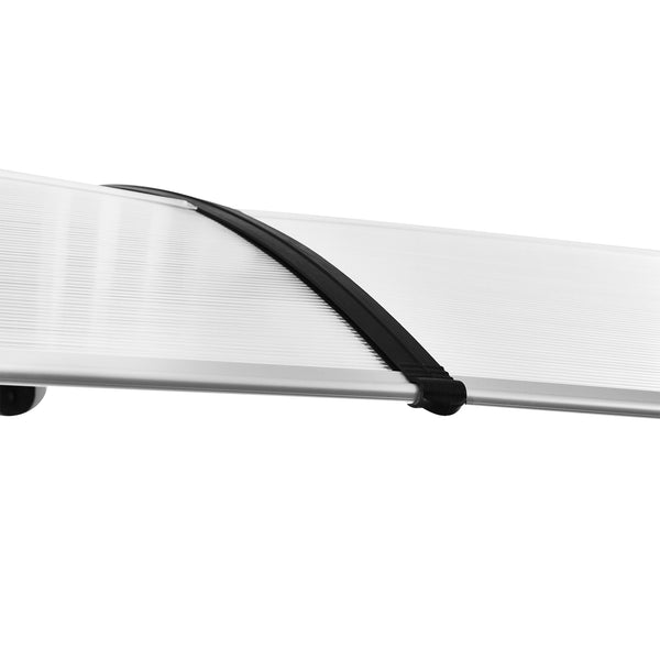 Pultvordach für Haustür aus Polycarbonat & Aluminium transparent