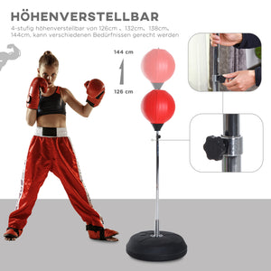 Punchingball Set höhenverstellbar mit Boxhandschuhen für Kinder