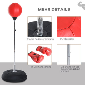 Punchingball Set höhenverstellbar mit Boxhandschuhen für Kinder