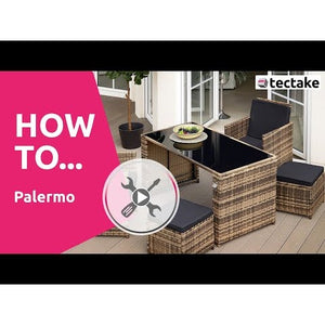 Rattan-Sitzgruppe Palermo natur