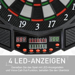Elektronische Dartscheibe Dartboard Dart-set mit Tür LED Anzeige Soundeffekte