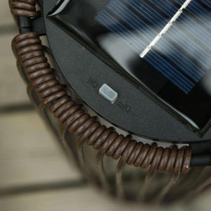 Gartenleuchte, Aussenlampe, solarbetrieben, 8 Stunden Betrieb, Automatikmodus, Rattanoptik