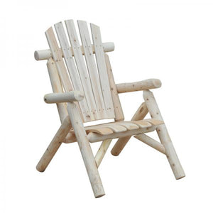 Adirondack Gartenstuhl Gartensessel Holzstuhl Hochlehner mit Armlehne Tannenholz Natur
