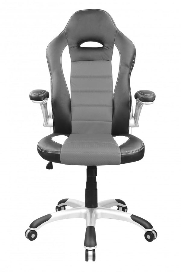 Office chair, sports seat, executive chair, grey/silver